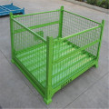 Warehouse Folding Rolling Metal Container Storage Cage