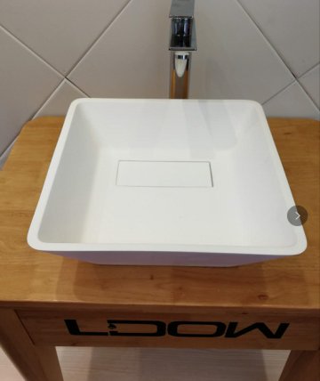 Stone resin countertop washbasin for bathroom