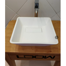 Lavabo da appoggio in resina di pietra per bagno