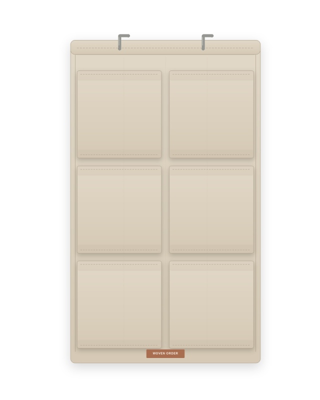 6 Pockets Wall Hanging Storage Organizer No Drill