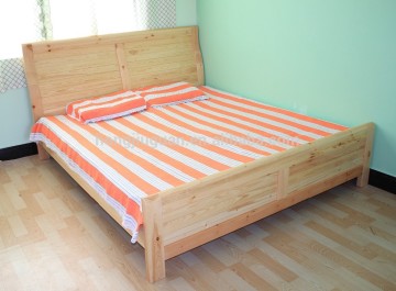 wooden headbord bed double size