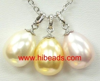 Multicolor shell pearl pendant FPP0006