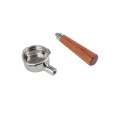 wooden handle 58mm portafilter for coffee machine