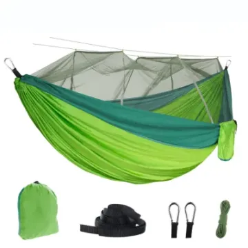 Wholesale Outdoor Portable Folding Parachute Hammock Swing Nylon Camping Hammock