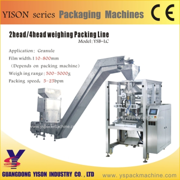 2Head / 4 Head Weighing Packing line for 5-10kgs granules,sugers,rices