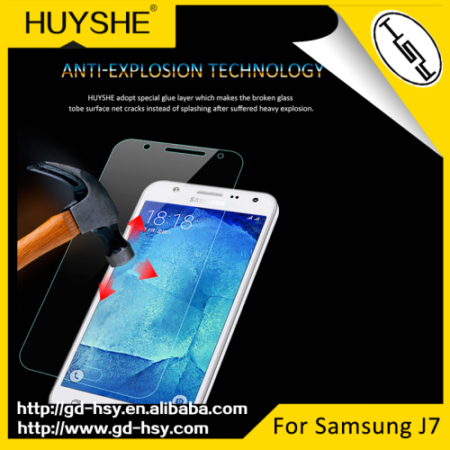 HUYSHE 9h 2.5d round edge tempered glass screen protector for samsung J7