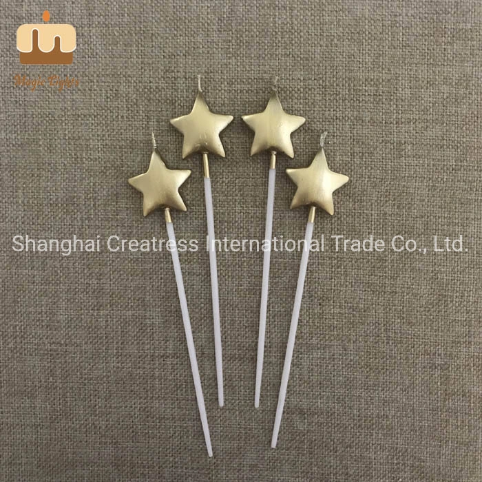 China Gold Star Shaped Birthday Candles Manufacturer