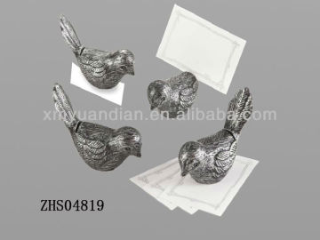 polyresin bird shaped name card holder