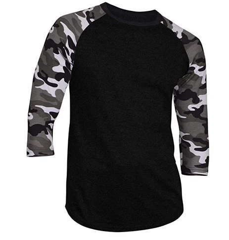 Men's Casual 3/4 Sleeve Baseball Tshirt Raglan Jersey Shirt