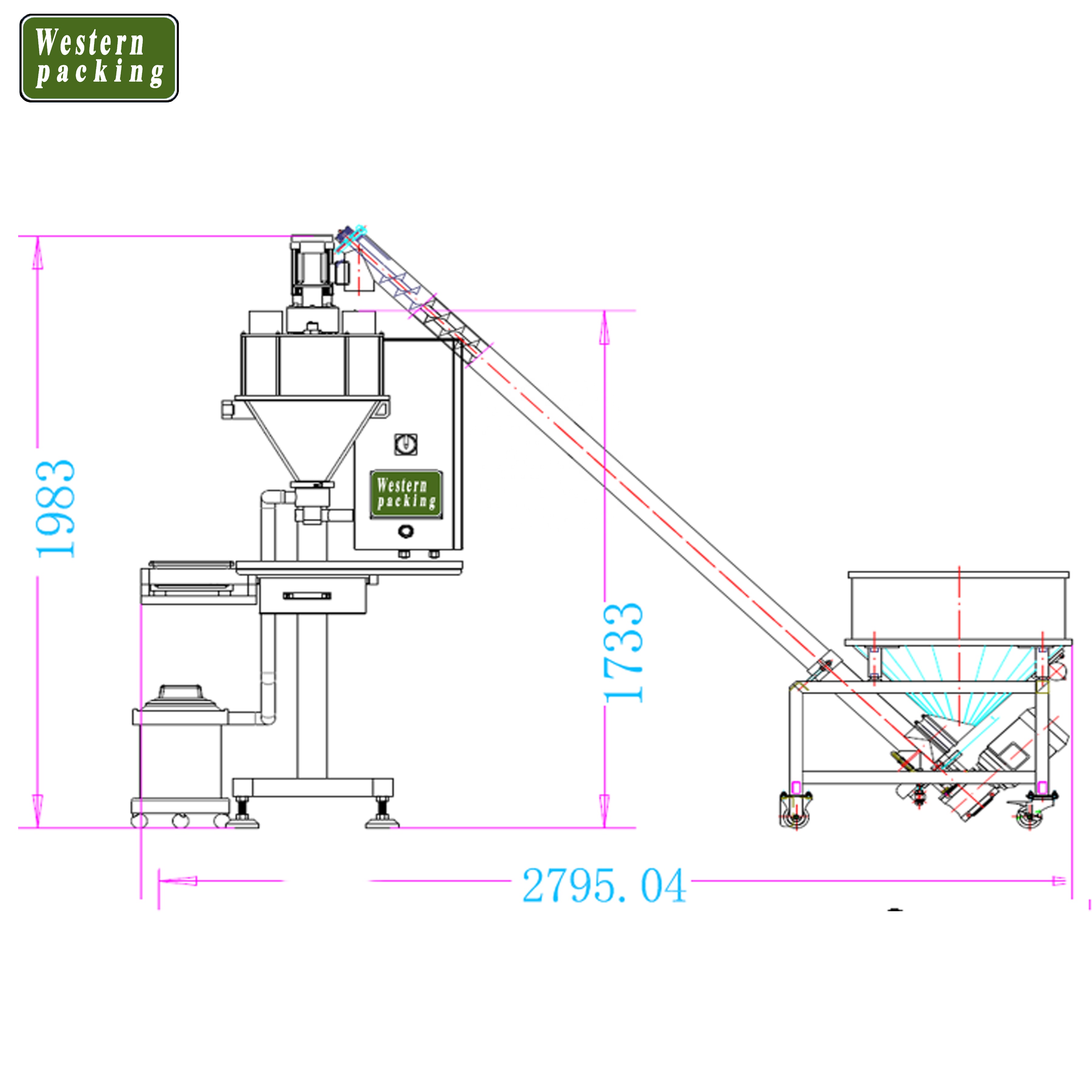 semi automatic powder filling packing machine