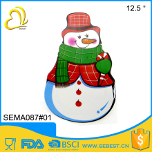 new style design snow man melamine christmas plates cheap