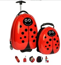 Trendykid Travel Buddies Ladybug Kids Rolling Trolley Luggage