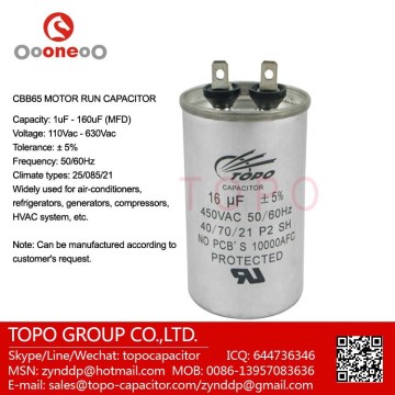 self-healing capacitor with cbb65