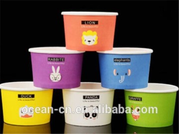 Printed disposable paper bowl