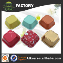 Bakery colorful decorative square cake container for baking