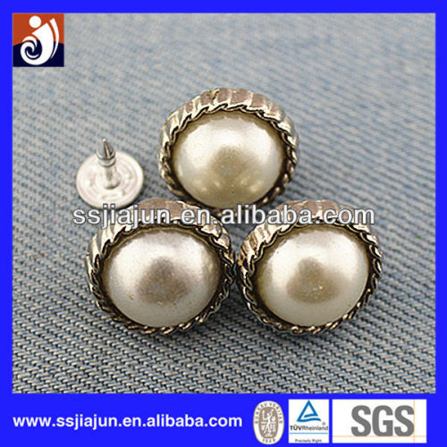 New Design silver decorative denim jeans buttons