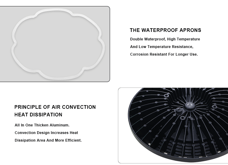 KCD aluminum housing warehouse industry ip65 led ufo linear highbaylight 150w housing