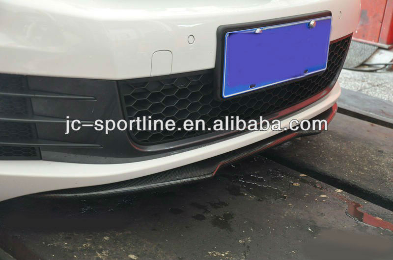 H Style Carbon Fiber Front Lip For VW GOLF VI MK6 GTI