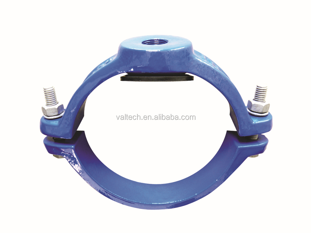 Ductile iron pipe saddle clamp