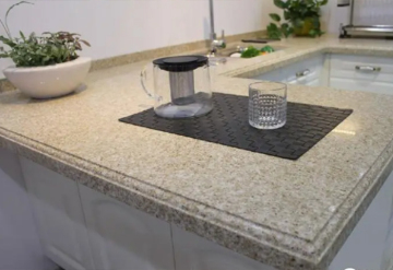 Customized marble shaped bar countertop