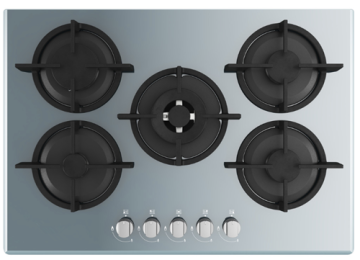 5-Burner Hotpoint Ariston Hob Stainless Steel