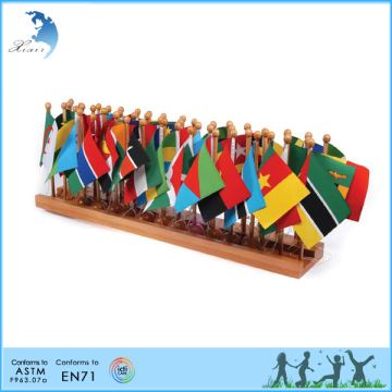 Beech infants' school natural montessori materials World flag