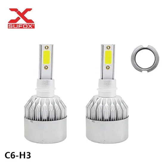 Waterproof H4 H7 9005 9006 C6 COB Turbo LED Headlight Light Bulbs Headlight 6000K Headlight Light