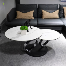 Small Round Telescopic Multifunctional Italian Slate Coffee Table