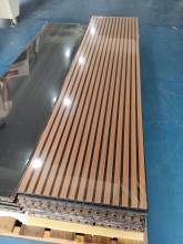 Oak Walnut Veneer MDF Soundproof Slat Acoustic Panel