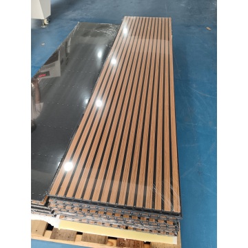 Oak Walnut Veneer MDF Soundproof Slat Acoustic Panel