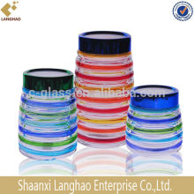 Hand Painted Glass Cake Jar,Glass Cookie Jar