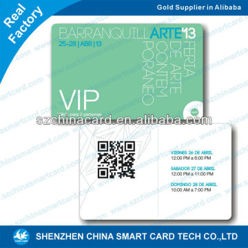 cr80 plastic pvc make qr code membership cards