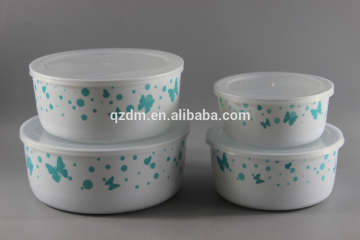 Reusable Plastic Melamine Food Container Bowl Set With Lid