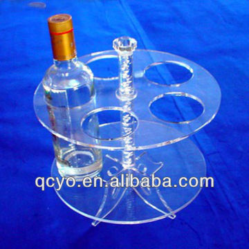 clear acrylic wine display/acrylic display for wine