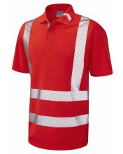 high visibility reflective safety polo tshirt