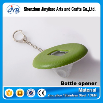 creative idea plastic 3d Panama hat shape bottle opener with keyring