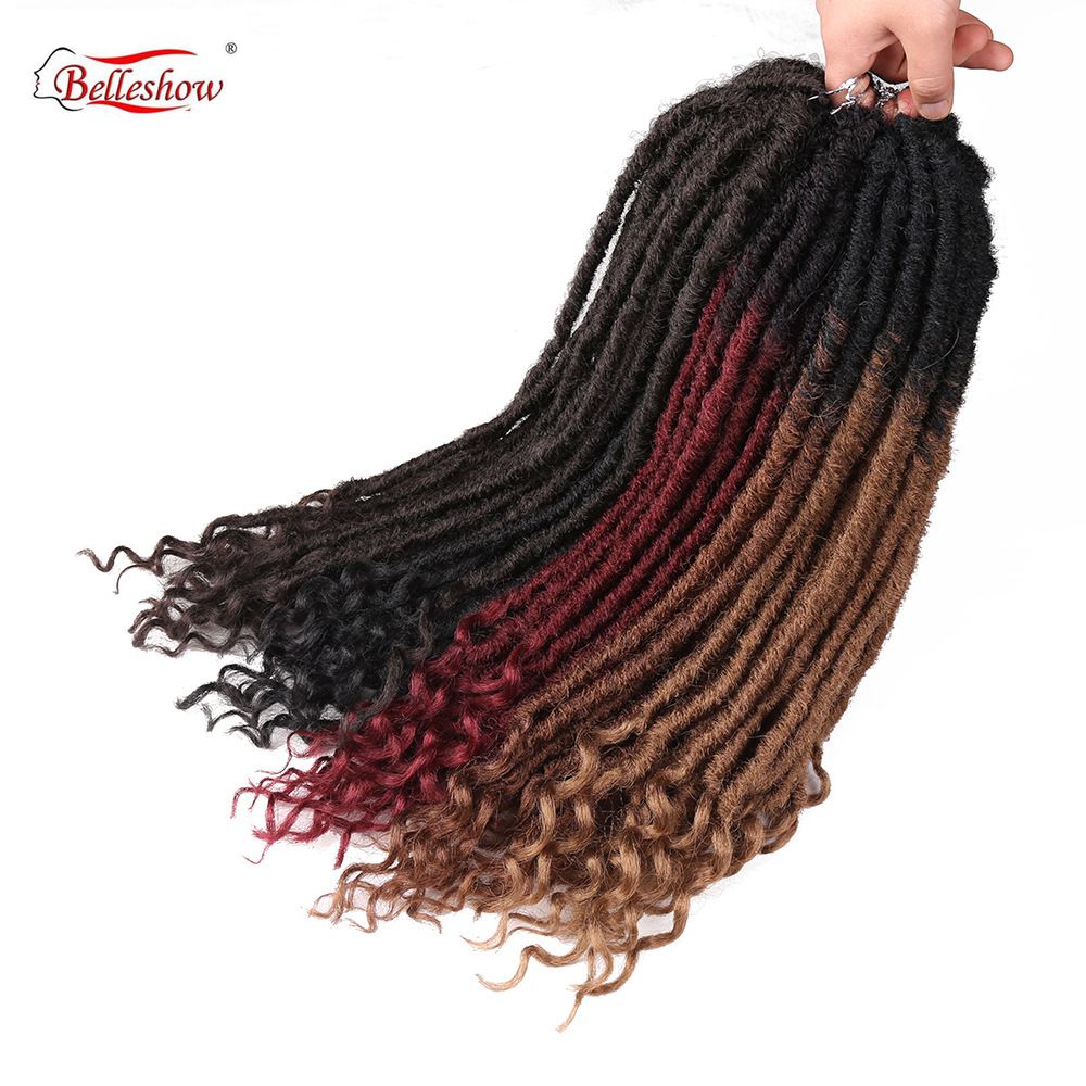 Hot sell synthetic fashion crochet hair SOUL GODDESS 20inch low temperature flame retardant silk ombre faux dreadlocks hair