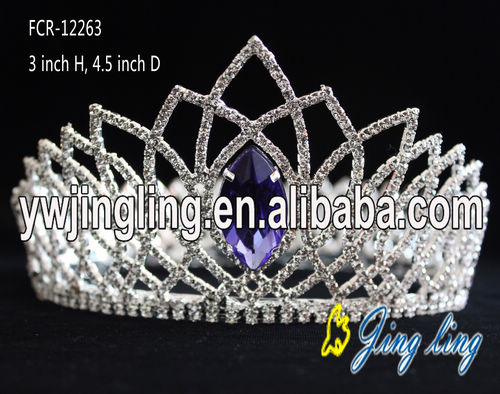 Rhinestone Pageant Full Round Crown