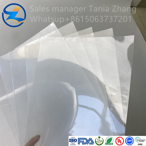 Transparent PET 200 mic corona treated printed film