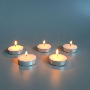 Long Burning Tea Light Candles in Aluminous Cup