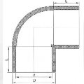 Din Pn10 Water Supply Upvc Elbow 90°White Color