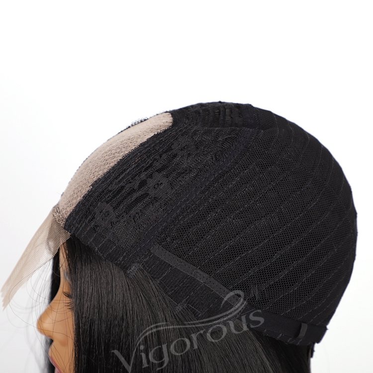 Cheap Price Popular Vendor Wholesale Synthetic Fiber Wigs For Women U Part Lace Middle Part Long Silky Straight Wave Black Hair