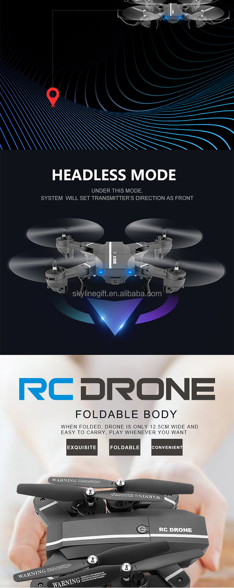 Wifi FPV Quadcopter Drone 8807W Foldable Selfie Mini Heli copter with 0.3MP HD Camera Height Hold Mode VS XS809W Dron
