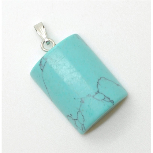 Semi Cylinder Shape Turquoise pendant