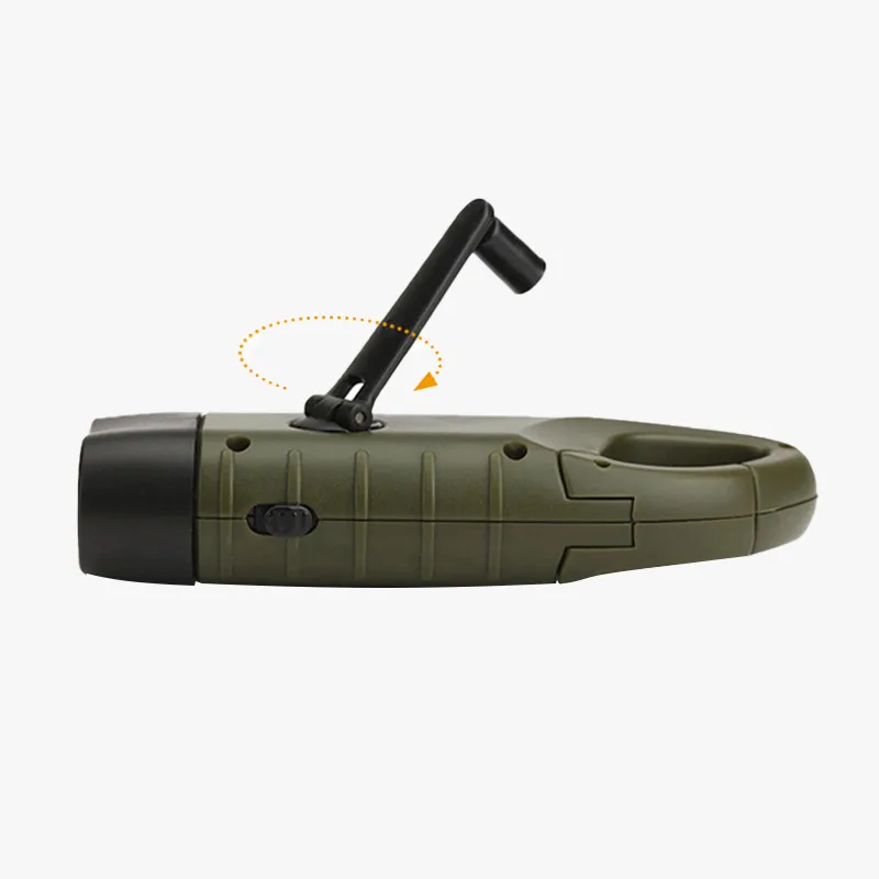 Hand Crank Solar Powered Flashlight Cheap Powerful Emergency Rechargeable Flashlight Crank-Powered Flashlight