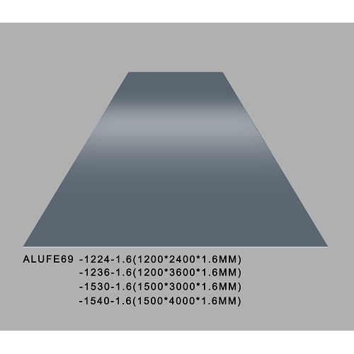 Foglio di alluminio grigio ferro lucido