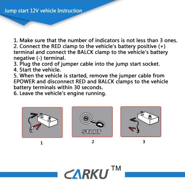 12v mini car jump starter carku epower-0512000mah power pack, car battery charger car jump starter carku e-power-21 18000mah