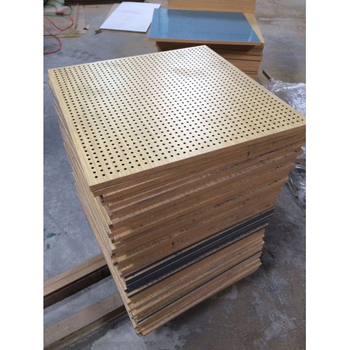 Noise Absorbing Perforated Wood Acoustic Wall Panels