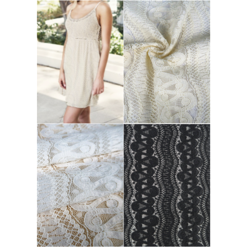 Nylon Spandex Mesh Fabric Untuk Wanita Lace Dress