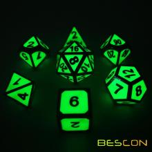 Super Glow in Dark Metal Polyhedral D&D Dice